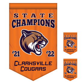 2' x 3' Championship Banner Double Sided V-Cut