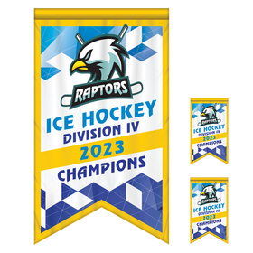 3' x 5' Championship Banner Double Sided Dove Tail Cut