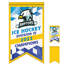 3' x 5' Championship Banner Single Sided with Backliner Dove Tail Cut