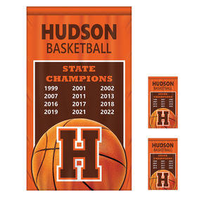 3' x 5' championship banner double sided straight cut