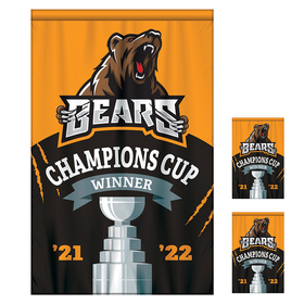 4' x 6' championship banner double sided straight cut