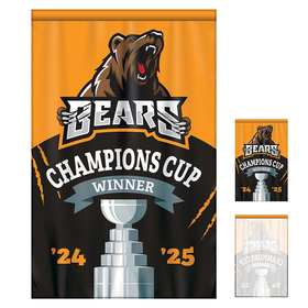 4' x 6' championship banner single sided straight cut