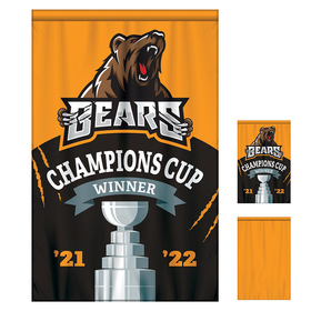 4' x 6' championship banner single sided with backliner straight cut