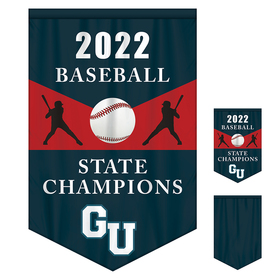 4' x 6' championship banner single sided with backliner v-cut