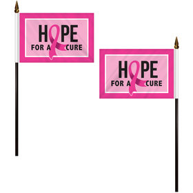 4" x 6" double sided polyester stick flags