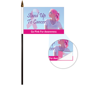 4” x 6” Stick Flag with Plastic Liner