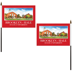 6" x 9" Double Sided Polyester Stick Flags