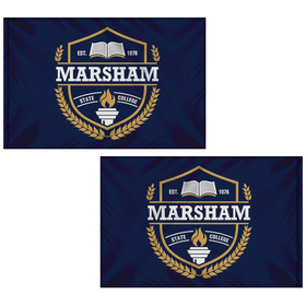 4' x 6' double sided embroidered flag with pole sleeve