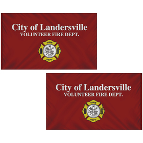 6' x 10' Double Sided Embroidered Flag with Pole Sleeve