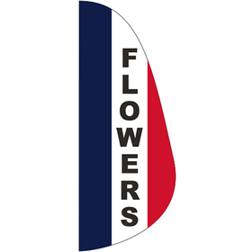 3' x 8' message feather flag - flowers