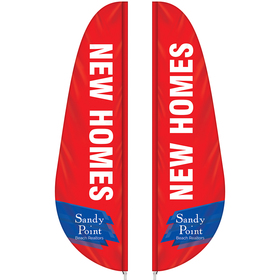3' x 12' Custom Double Sided Feather Flag