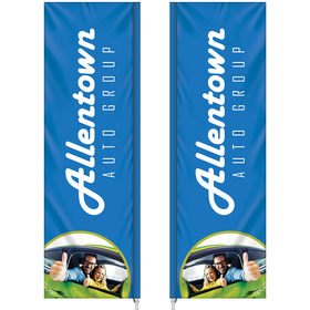 3' x 10' Custom Double Sided Square Feather Flag