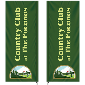 3' x 8' Custom Double Sided Square Feather Flag