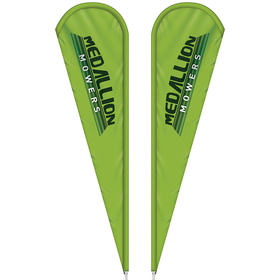 3' x 12' Custom Double Sided Teardrop Flag