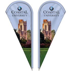 3' x 8' Custom Double Sided Teardrop Flag