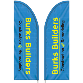 3' x 10' Custom Double Sided Half Drop Flag