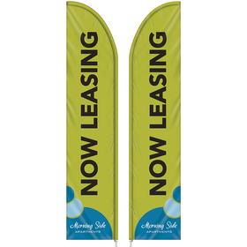 3' x 15' Custom Double Sided Half Drop Flag