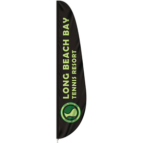3' x 15' Custom Single Reverse Feather Flag