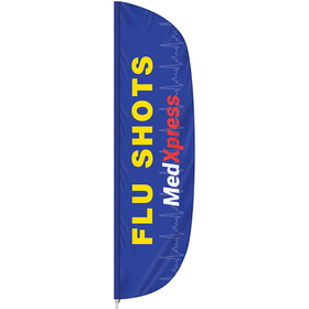 3' x 12' Custom Single Reverse Flutter Flag