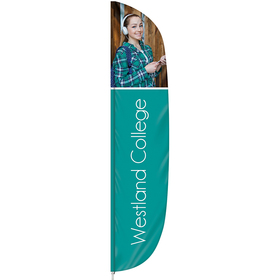3' x 15' Custom Single Reverse Flutter Flag