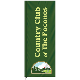 3' x 8' custom single reverse square feather flag