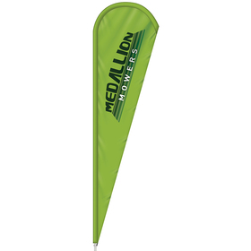 3' x 12' Custom Single Reverse Teardrop Flag