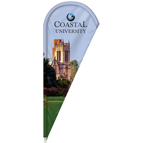 3' x 8' custom single reverse teardrop flag