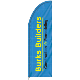 3' x 10' custom single reverse half drop flag