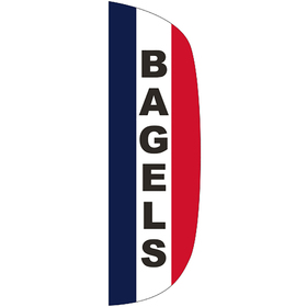 3' x 10' message flutter flag - bagels