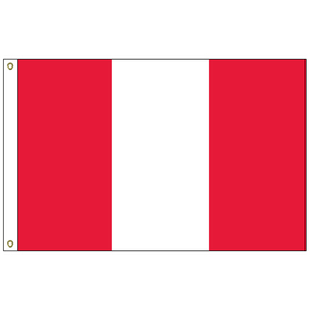 peru 4' x 6' outdoor nylon flag with heading and grommets