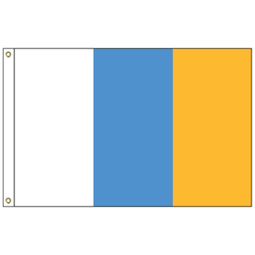 canary islands 2' x 3' outdoor nylon flag w/ heading & grommets