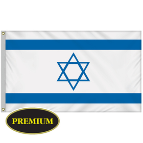 israel 3' x 5' outdoor knit  polyester flag w/heading & grommets