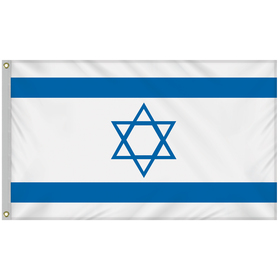 israel 3' x 5' standard knit polyester flag w/heading & grommets