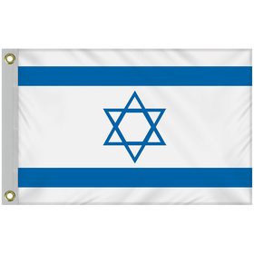 israel 2' x 3' promotional polyester flag w/heading & grommets