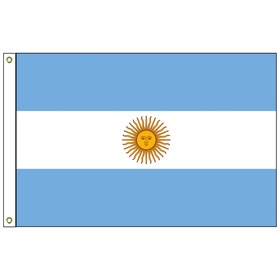 argentina w/ seal 4' x 6' outdoor nylon flag w/ heading & grommets