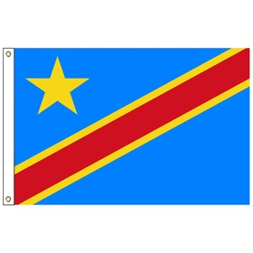 democratic republic of congo 4' x 6' outdoor nylon flag w/ heading & grommets