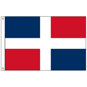 dominican republic 5' x 8' outdoor nylon flag w/ heading & grommets