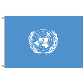 united nations 5' x 8' outdoor nylon flag w/ heading & grommets
