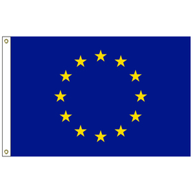 european union 3' x 5' outdoor nylon flag w/ heading & grommets
