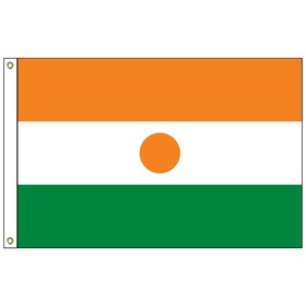 niger 2' x 3' outdoor nylon flag with heading and grommets