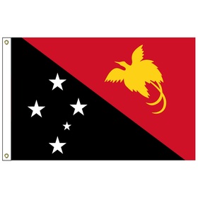 papua new guinea 5' x 8' outdoor nylon flag w/ heading & grommets
