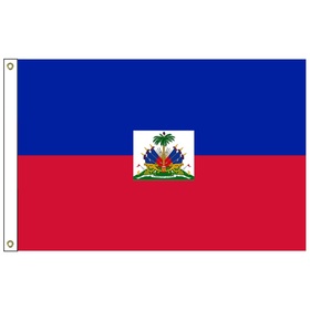 haiti 2' x 3' outdoor nylon flag with heading and grommets