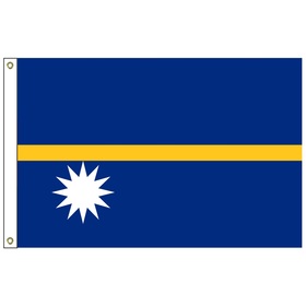 nauru 2' x 3' outdoor nylon flag with heading and grommets