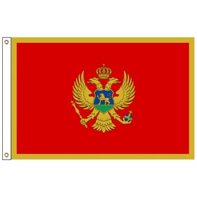 montenegro 3' x 5' outdoor nylon flag w/ heading & grommets