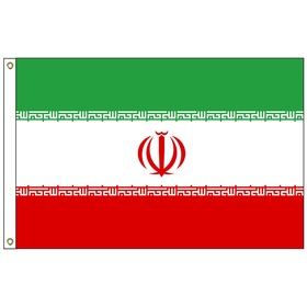 iran 5' x 8' outdoor nylon flag w/ heading & grommets