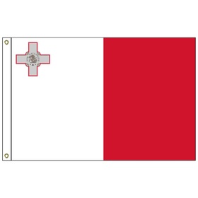 malta 2' x 3' outdoor nylon flag with heading and grommets