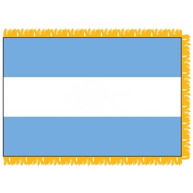 argentina 3' x 5' indoor flag w/ pole sleeve & fringe