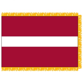 latvia 4' x 6' indoor flag w/ pole sleeve & fringe