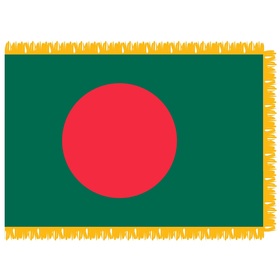 bangladesh 3' x 5' indoor flag w/ pole sleeve & fringe