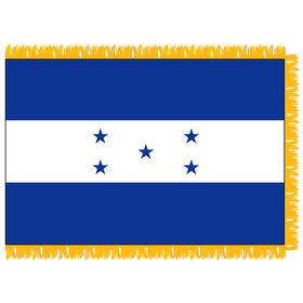 honduras 4' x 6' indoor nylon flag w/ pole sleeve & fringe